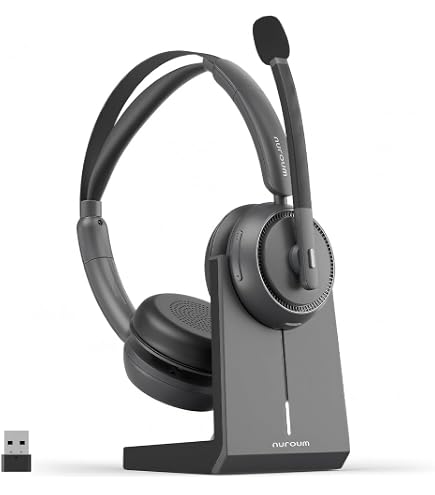 Amazon.com: NUROUM HP31DU Wireless Headset with Mic & Dongle for